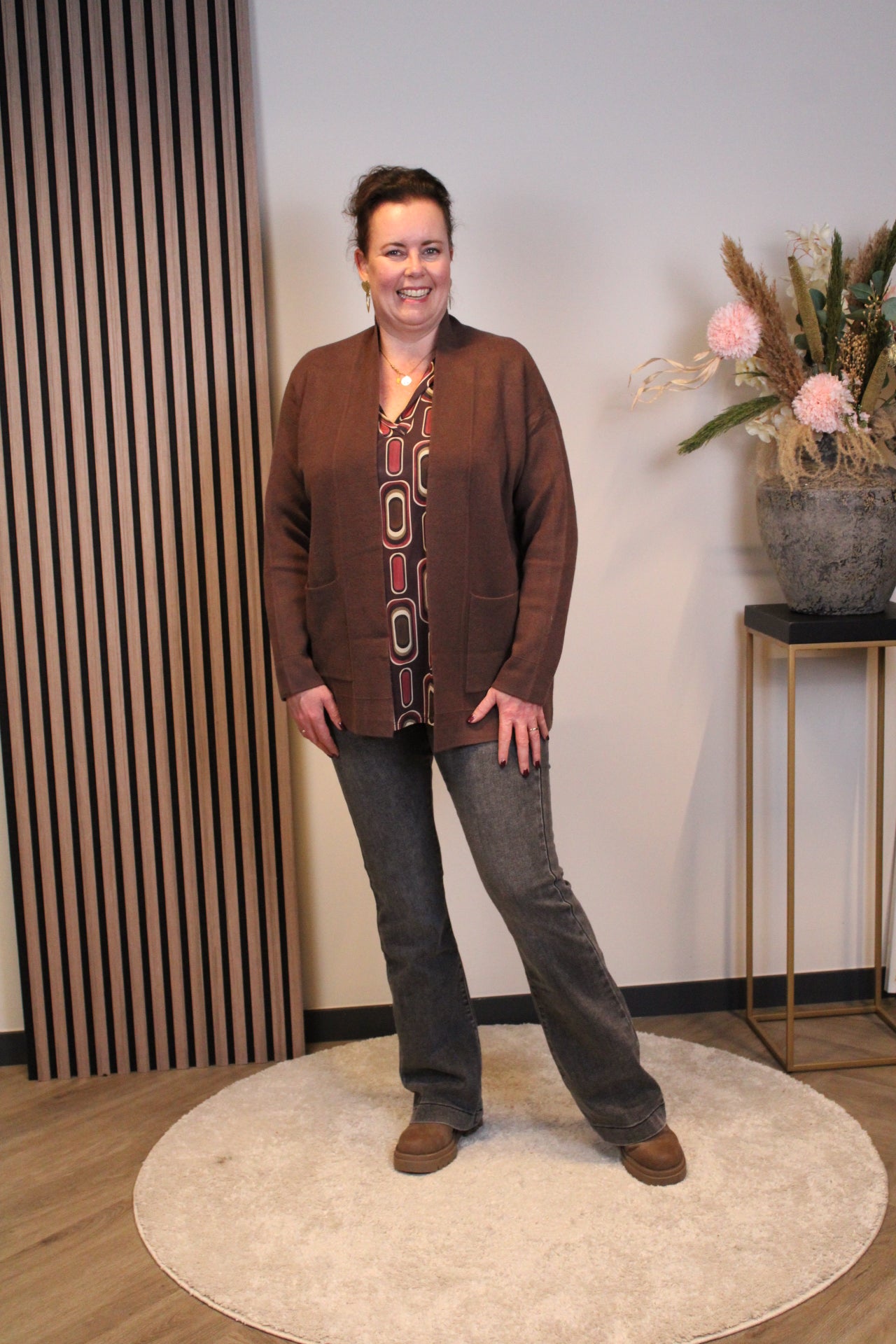 Esmée | vest bruin 38 t/m 42