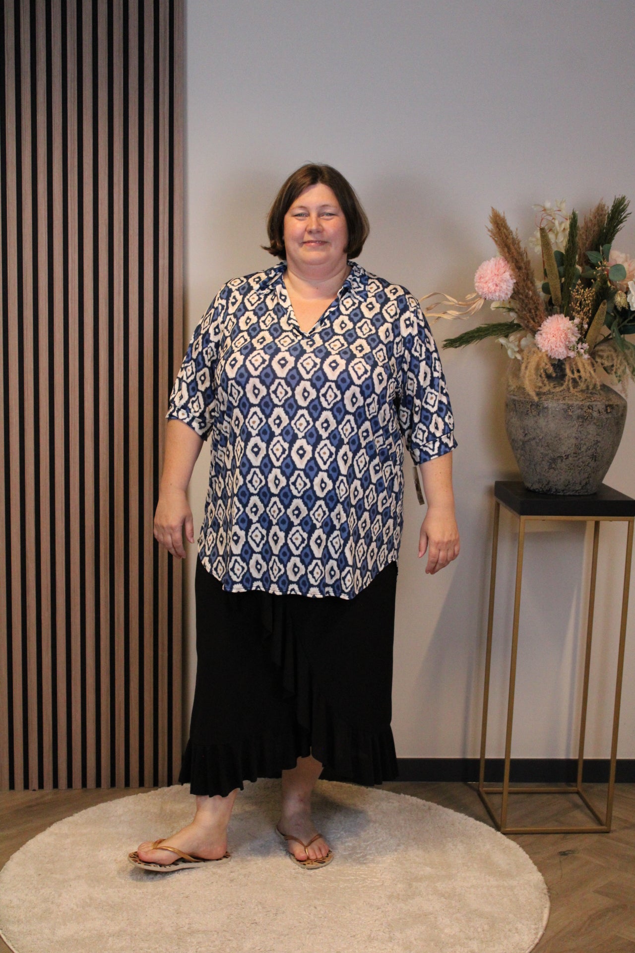 Noemi | Blouse met kraagje 52 t/m 58