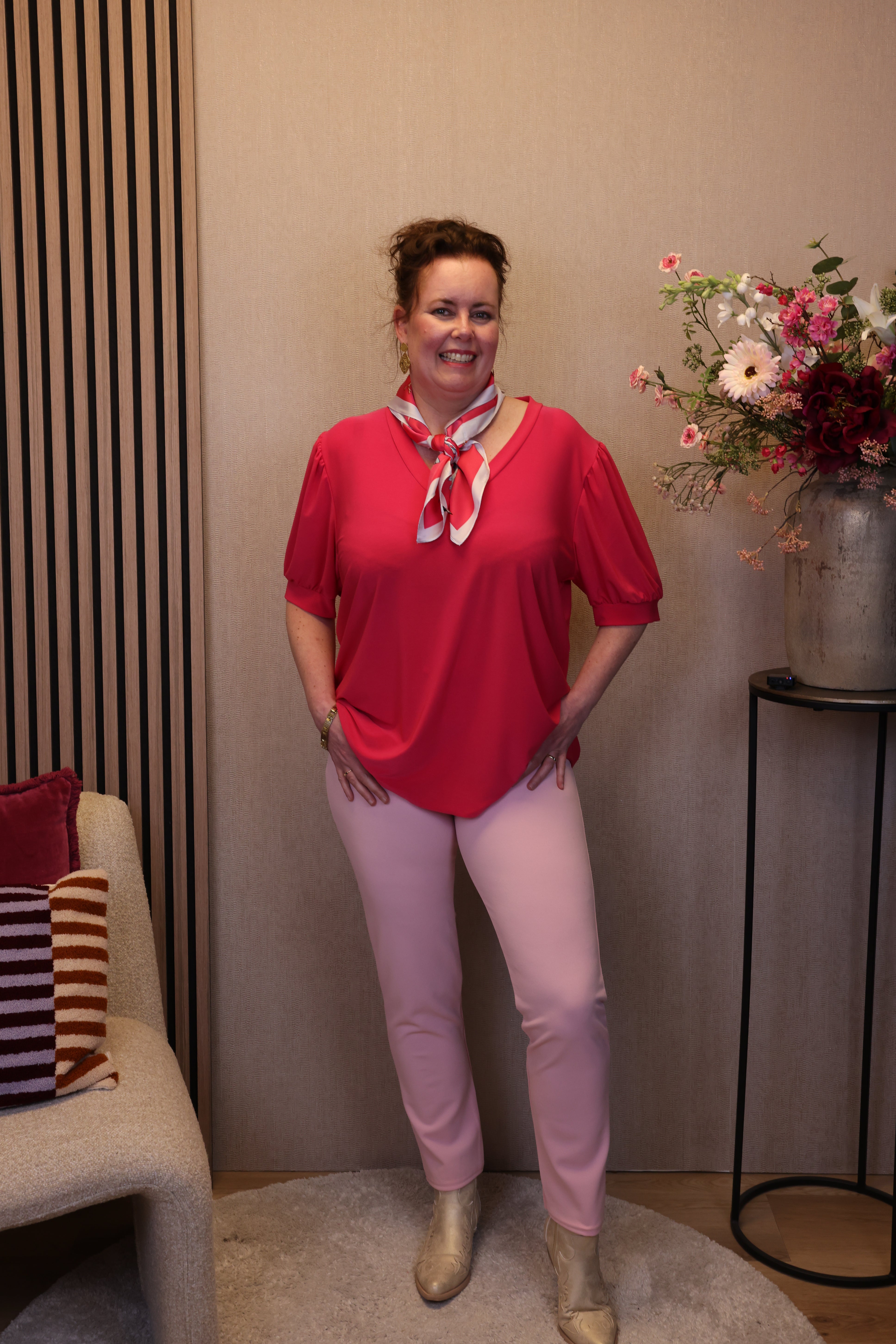 Lilly | Broek roze viscose