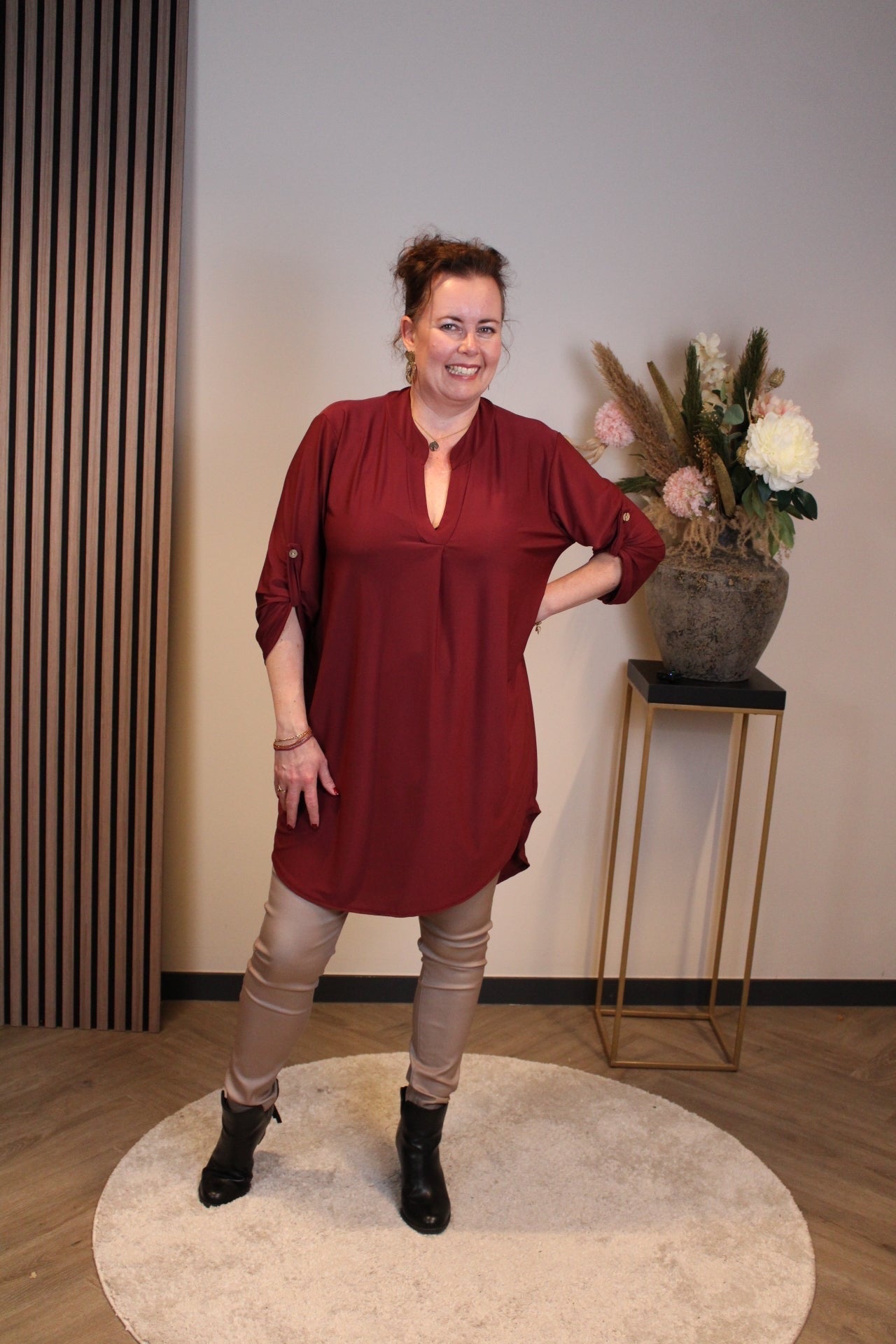 Mila | Tuniek bordeaux