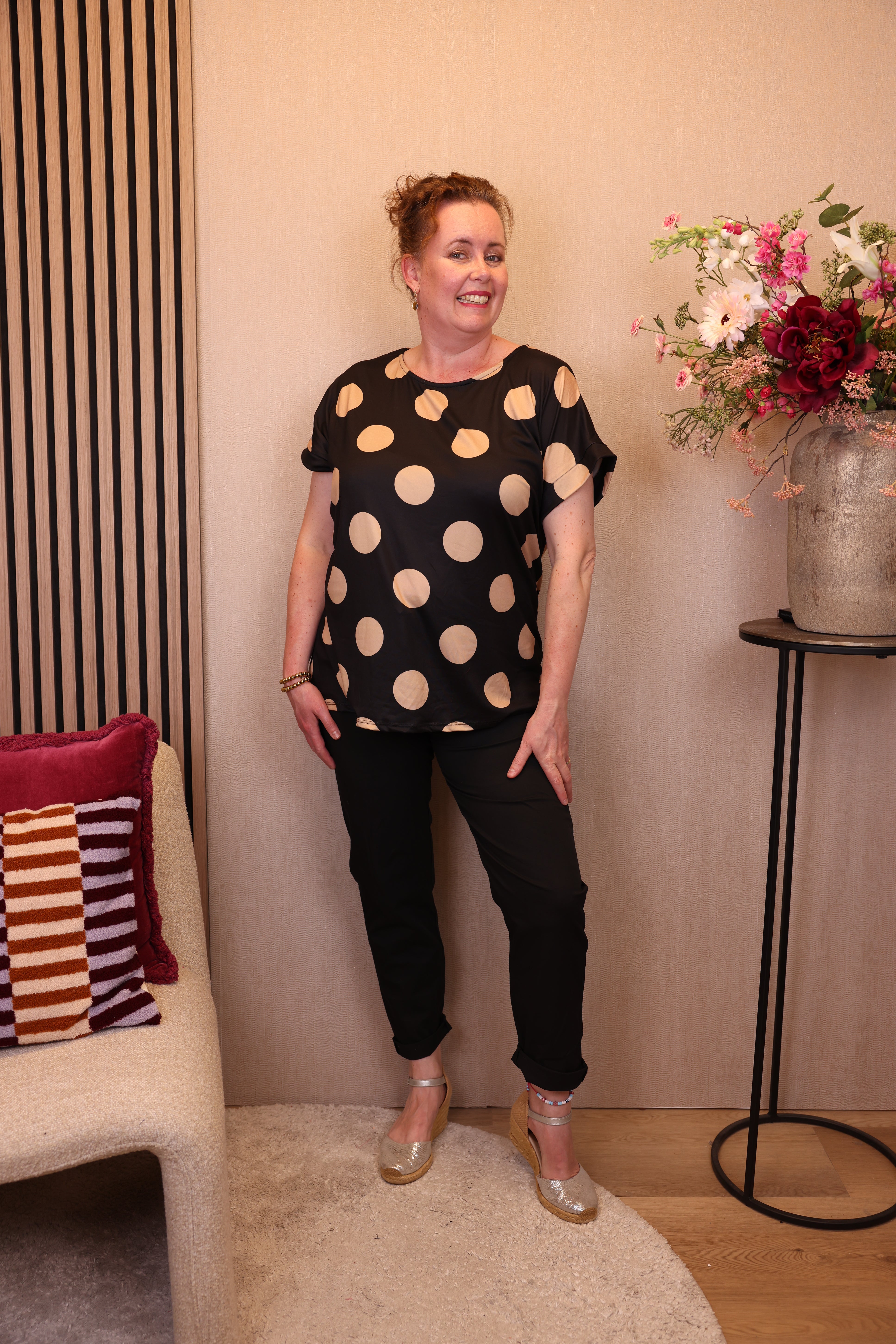 Tess | Top zwart viscose