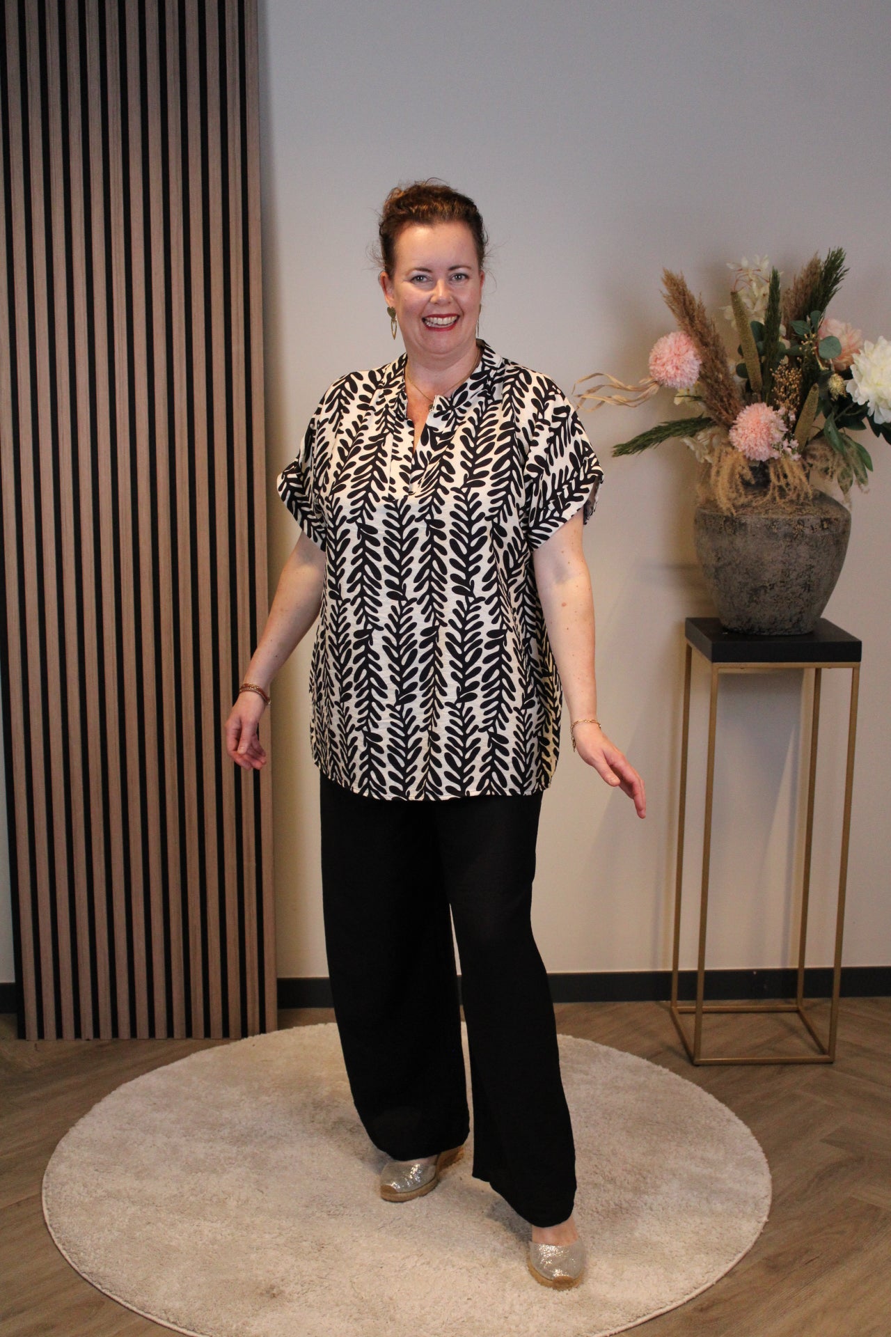 Eva | Top zwart viscose