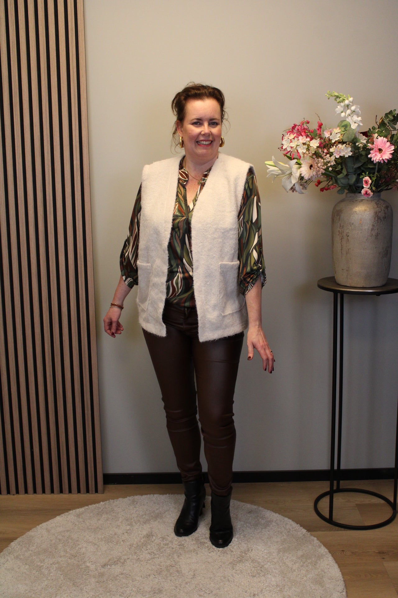 Luna | Gilet wit/beige 54 t/m 58