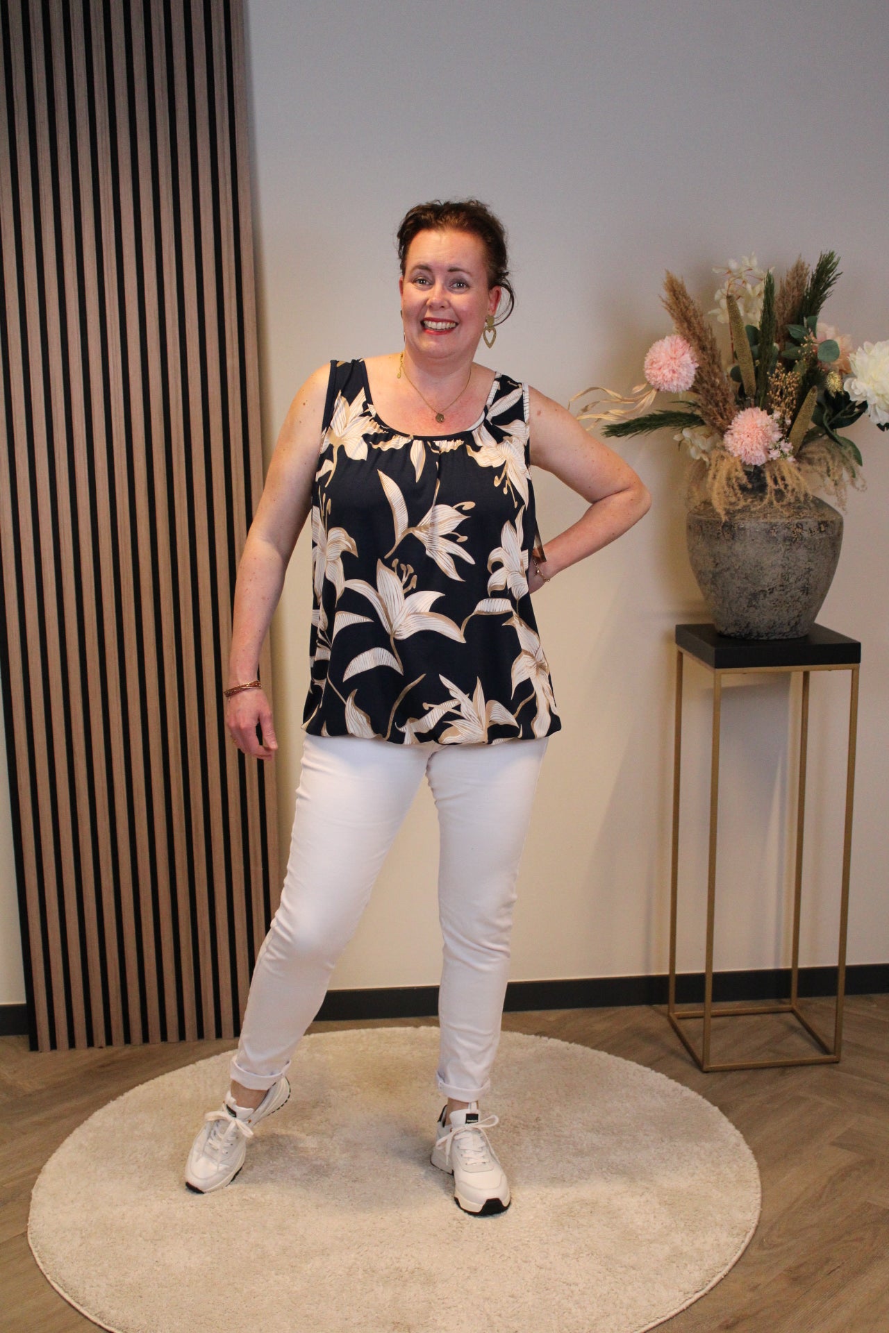 Anneke | Ballon top zwart