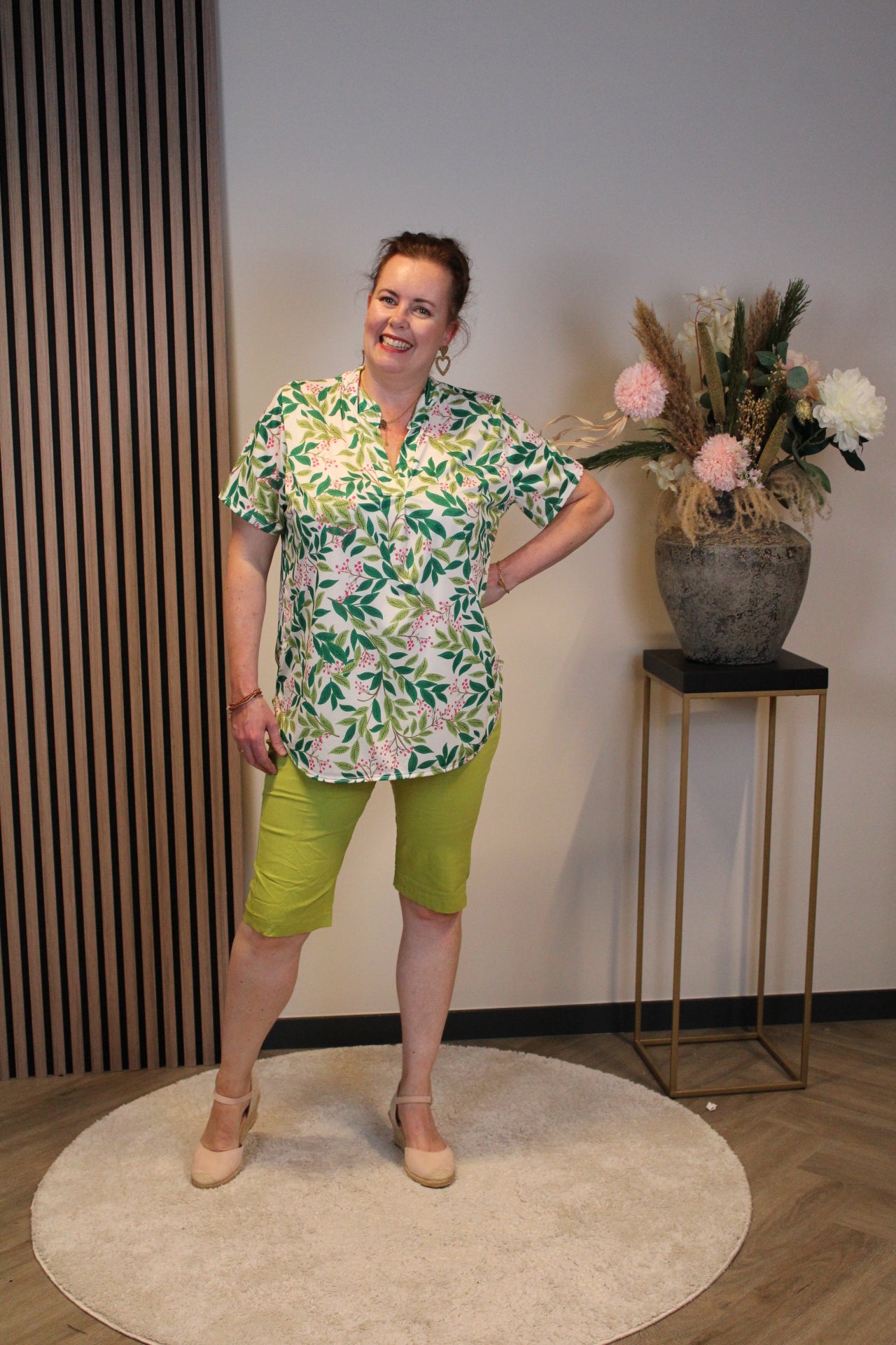 Indy | Broek kort groen 38 t/m 48