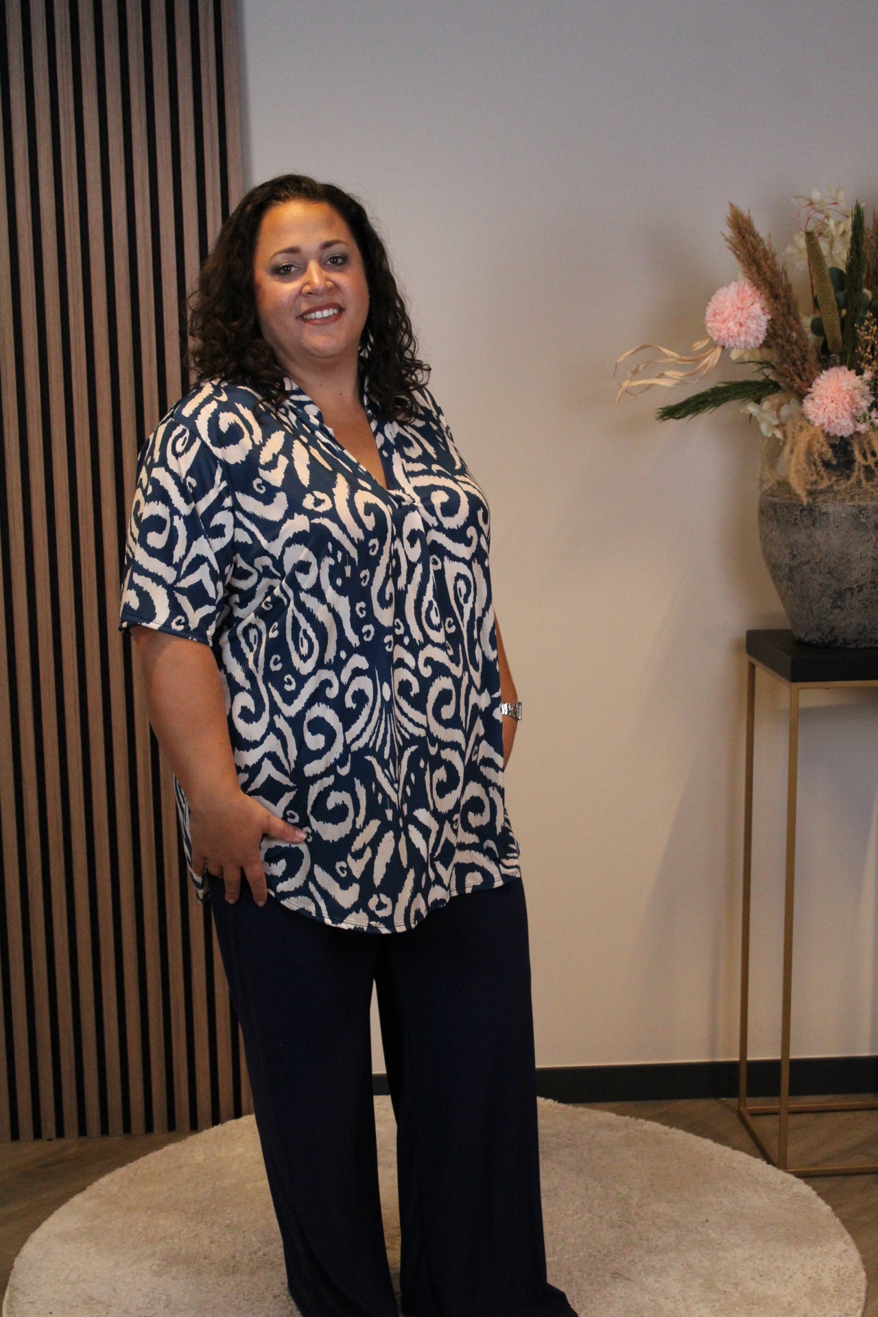 Marjan | Blouse korte mouw 48 t/m 52