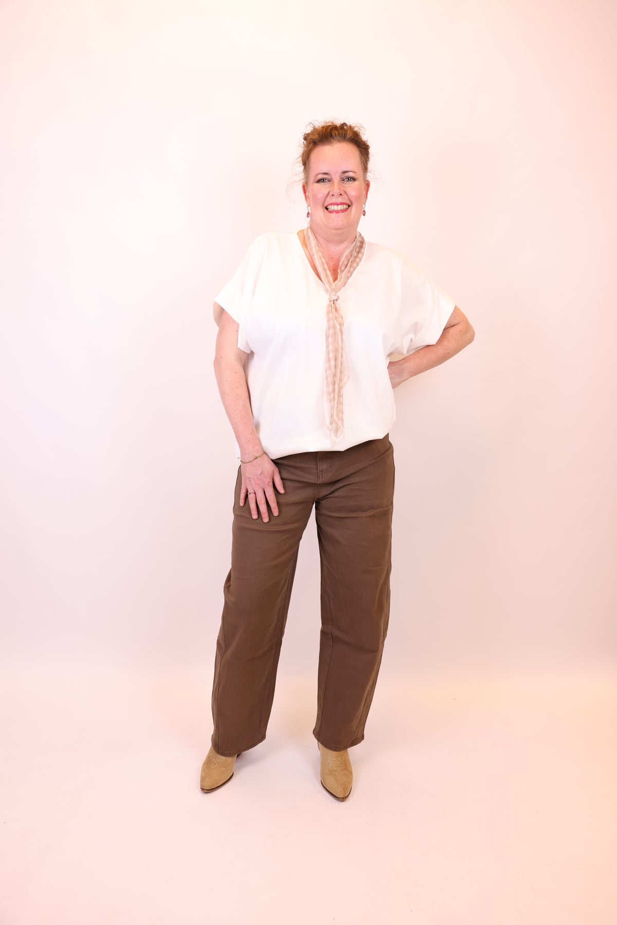 Yvonne | Ballon jeans bruin 38 - 48