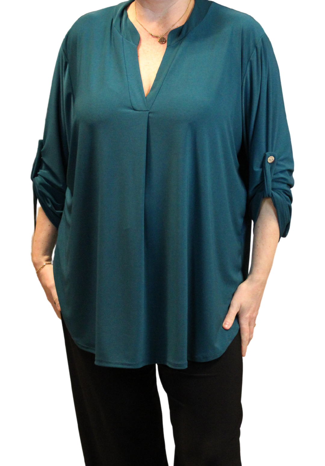 Mara turquoise grote maat | Blouse