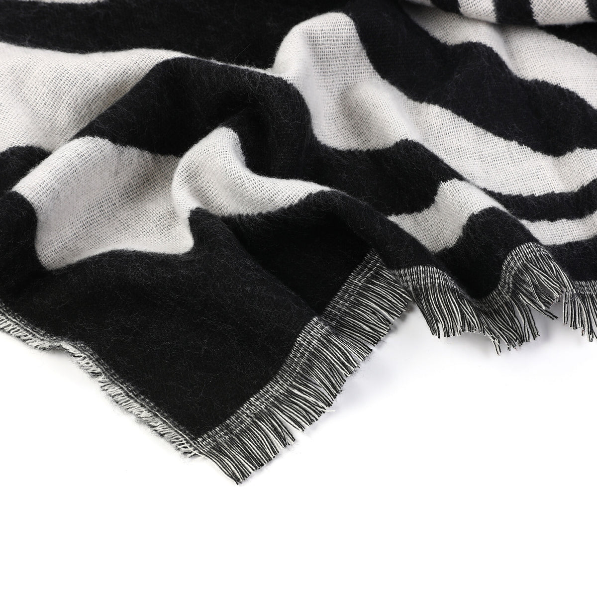 Zebra | Sjaal zwart/beige
