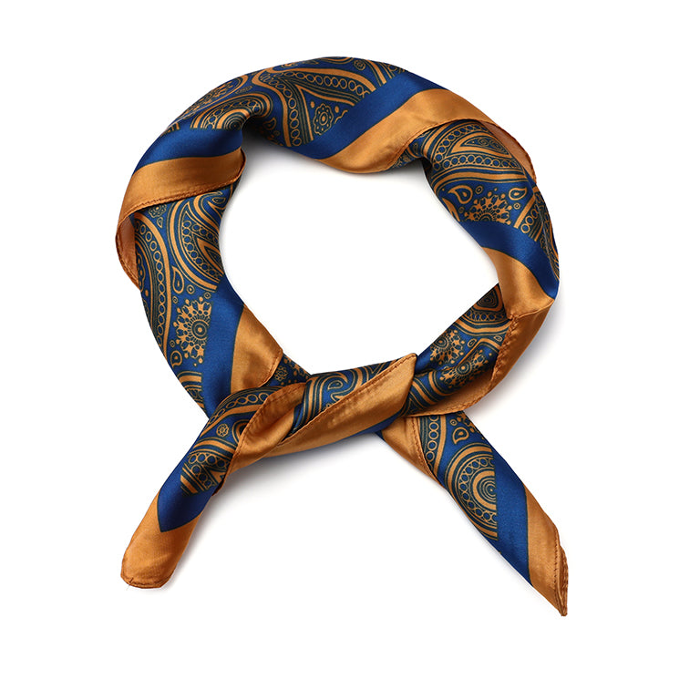 Benthe | Sjaal geel/blauw
