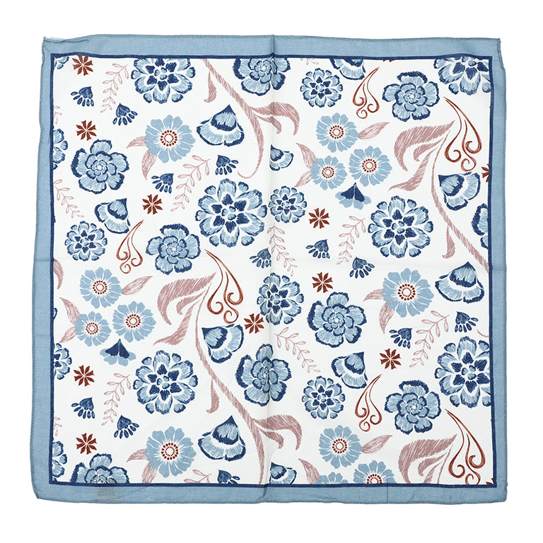 Marit | Sjaal blauw/wit