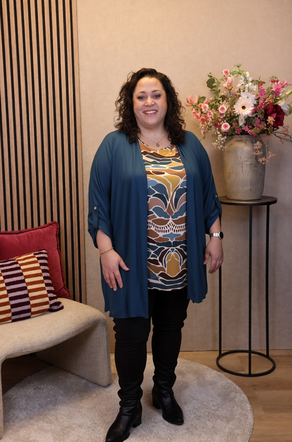 Nienke | Vest aqua kort