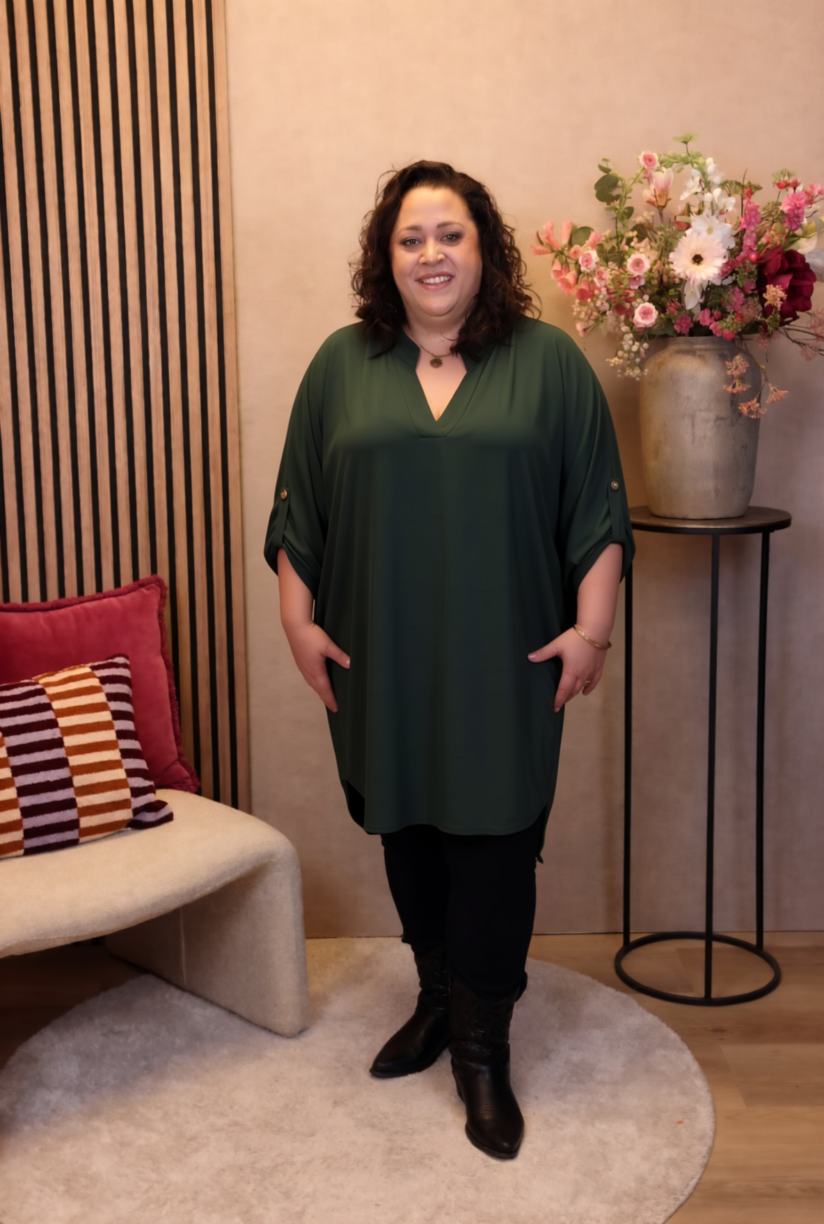 Mila | Tuniek fles groen