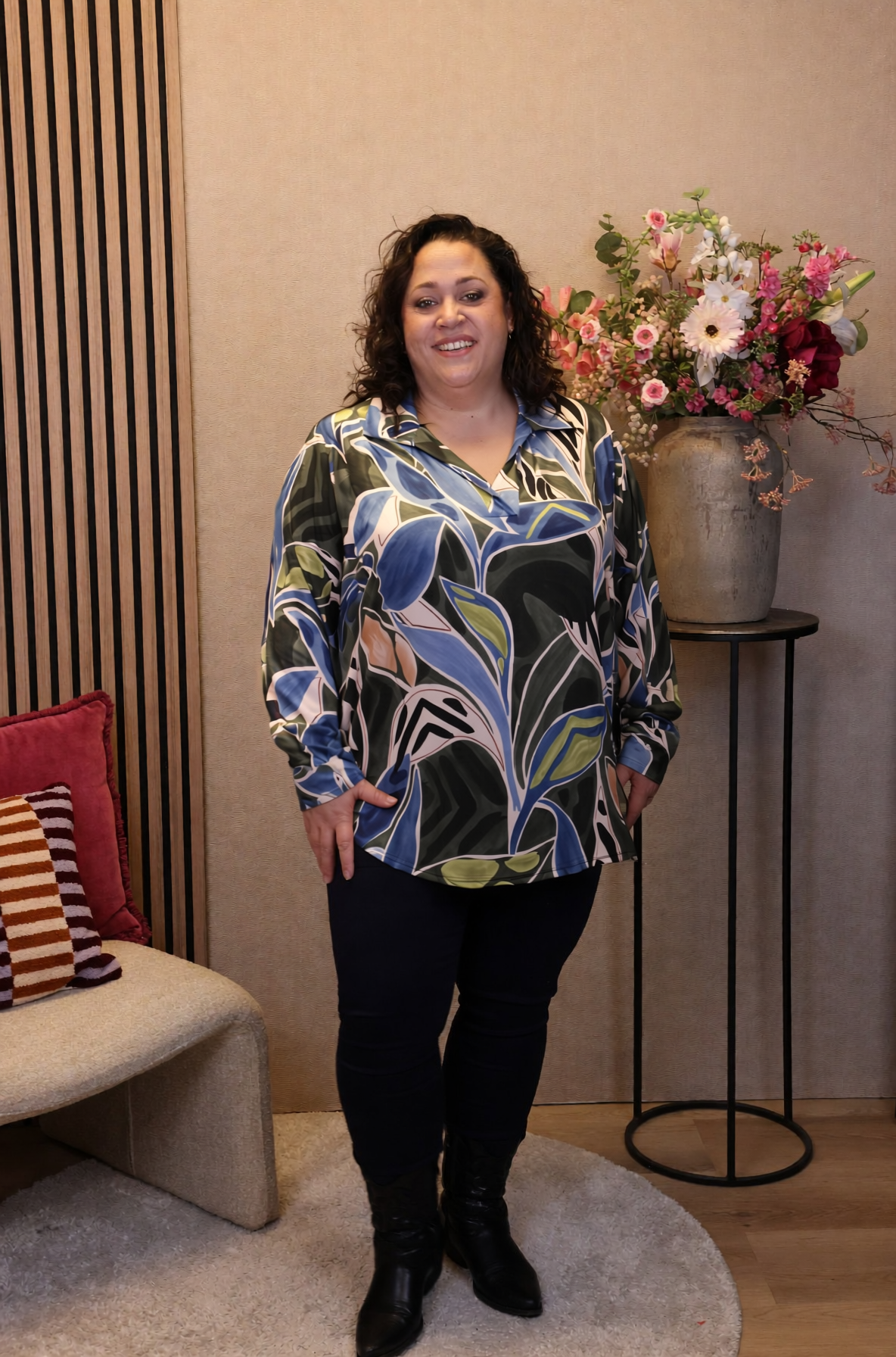 Nikita | Blouse groen met kraagje