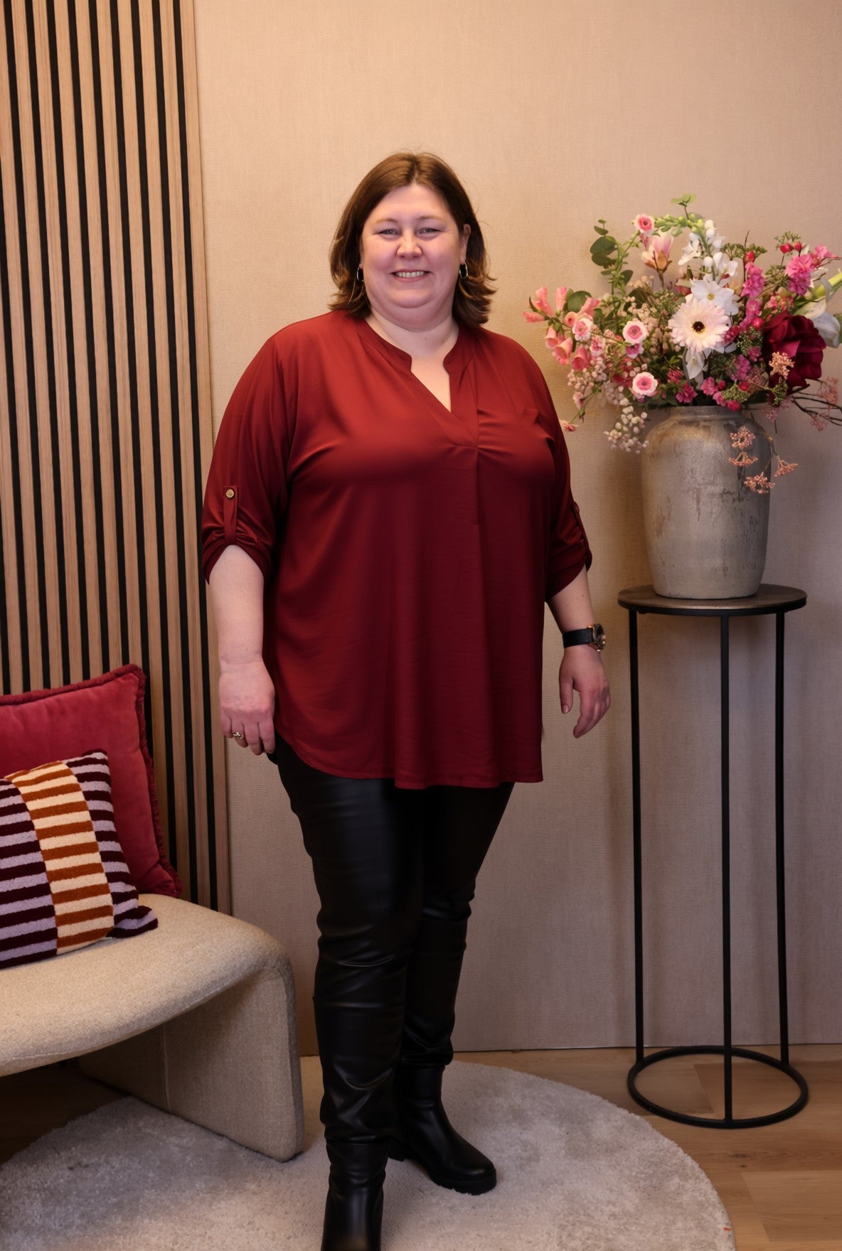 Mara | Blouse bordeaux