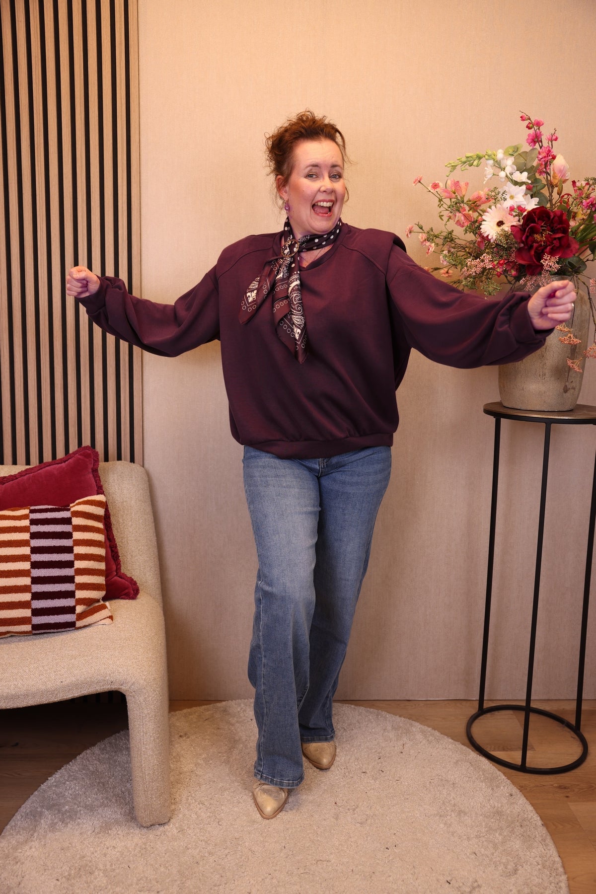 Fenna | Trui bordeaux 40 - 54